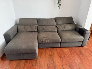 Sofá chaiselongue gris