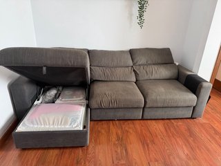Sofá chaiselongue gris