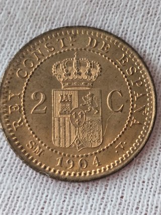2 céntimos 1904 (*04) Alfonso XIII, SM. V.,   S/C