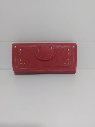Cartera ANNA & ROBERT Piel Beige Tachuelas Doradas