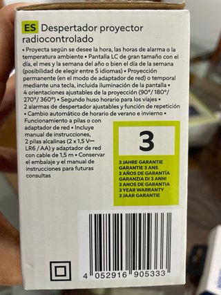 Despertador Proyector Radiocontrolado Livarno