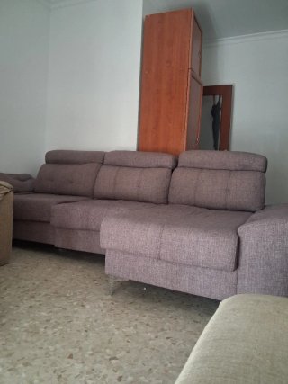 Sofá chaise longue morado tela