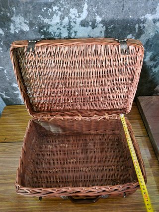 Cesta de picnic vintage mimbre