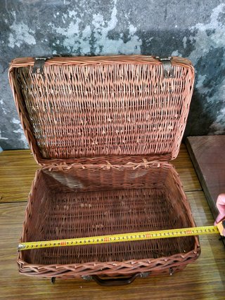 Cesta de picnic vintage mimbre