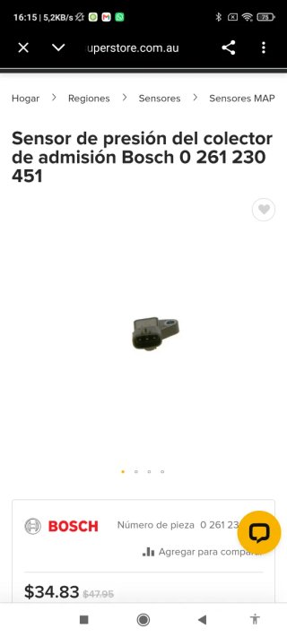 Sensor Presión Colector Bosch Suzuki Vitara APK414
