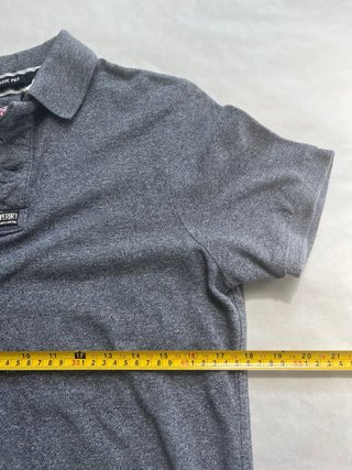 Superdry Polo Vintage Retro Talla S Gris Classic