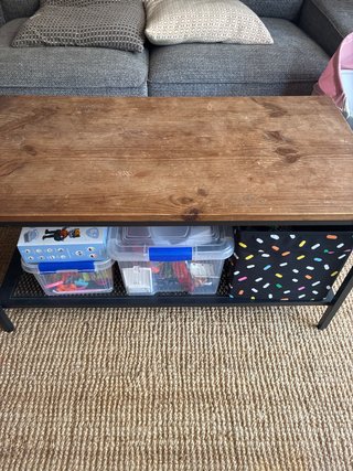 Mesa de centro Ikea madera y metal