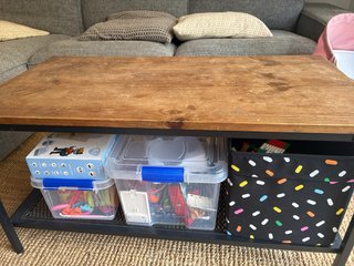 Mesa de centro Ikea madera y metal