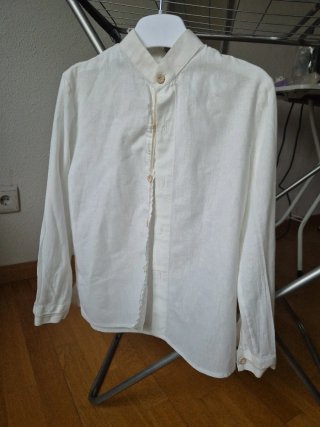 Camisa niño comunión blanca/beige