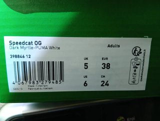 Zapatillas Puma Speedcat Og Verde/Blanco