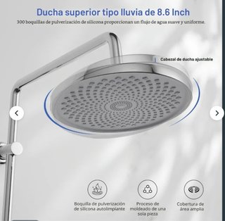 Columna Ducha Acero Inoxidable sin grifo.
