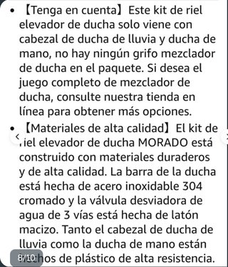 Columna Ducha Acero Inoxidable sin grifo.