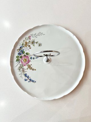 Bandeja porcelana vintage floral francesa