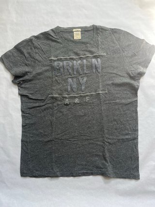 Abercrombie & Fitch Camiseta Algodón Gris Talla L