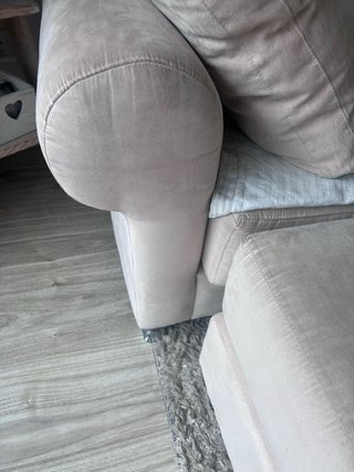 Sofá 3 plazas beige tela
