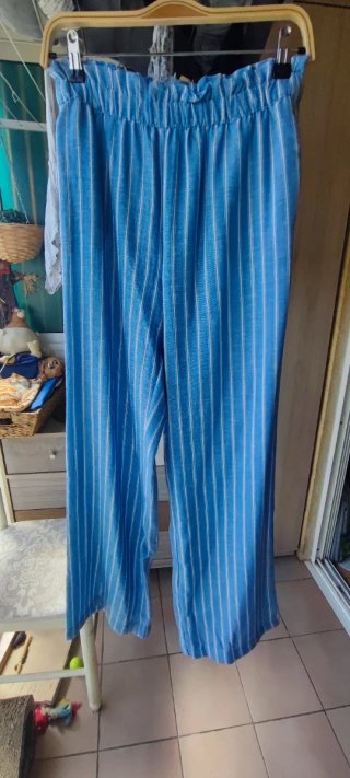 Conjunto Verano Mujer Rayas Azul y Blanco