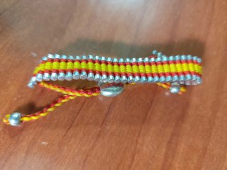 Lote de 2 pulseras cuero y metal