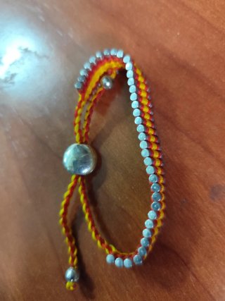 Lote de 2 pulseras cuero y metal