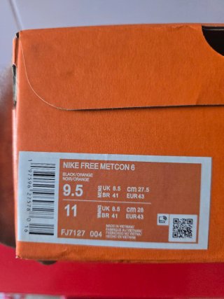 Nike Free Metcon 6 Negro Naranja