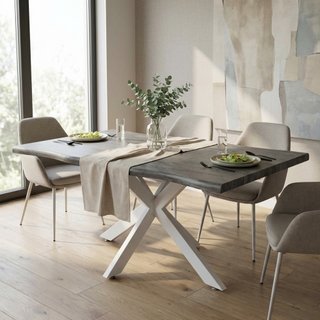 Tavolo da Pranzo 160x90cm Moderno Gambe Metallo