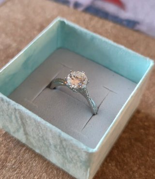 Anello Moissanite 1 ct S925