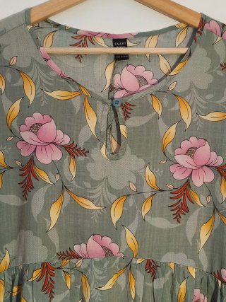 Vestido largo floral vintage – Emery Rose, talla L