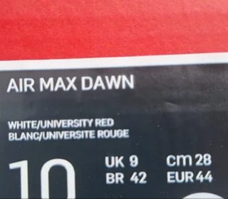 Zapatillas Nike Air Max Dawn (44) a estrenar