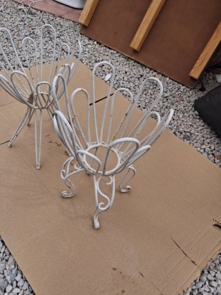 Soportes Macetas Hierro Blanco