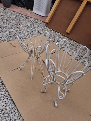 Soportes Macetas Hierro Blanco