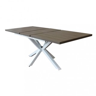 Tavolo Allungabile 160/200 Grigio Cemento e Bianco