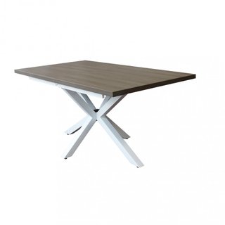 Tavolo Allungabile 160/200 Grigio Cemento e Bianco