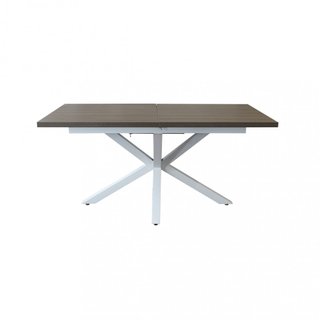 Tavolo Allungabile 160/200 Grigio Cemento e Bianco