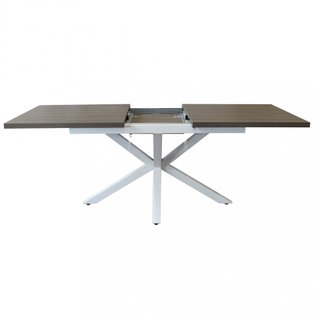 Tavolo Allungabile 160/200 Grigio Cemento e Bianco