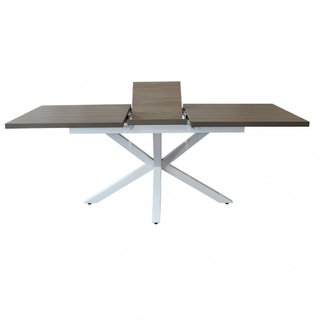 Tavolo Allungabile 160/200 Grigio Cemento e Bianco