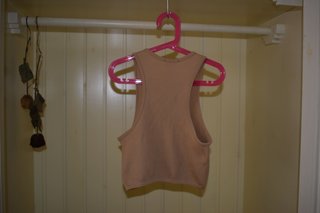Top Zara Beige/Marrón Talla M-L