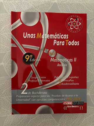 Libro “UNAS MATEMATICAS PARA TODOS”.