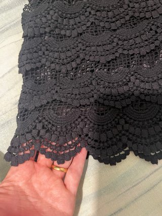 Short neri donna in pizzo Sangallo - Taglia S