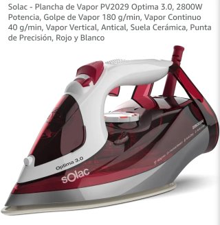 Plancha de vapor Solac Optima 3.0 2800W