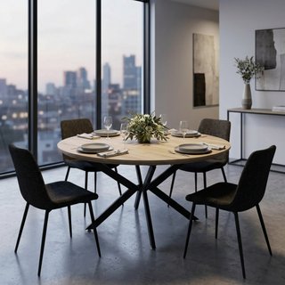 Tavolo da Pranzo Rotondo Allungabile 120/160x120cm