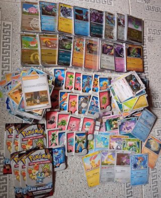 Lote cartas Pokémon sobres y fichas