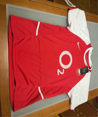 Camiseta Retro Arsenal Nike Roja y Blanca