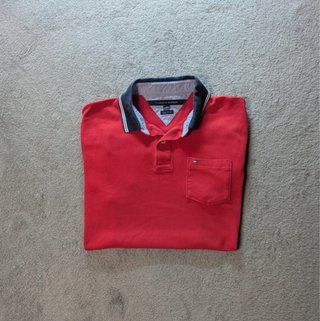 Polo Tommy Hilfiger Hombre Manga Corta Rojo L