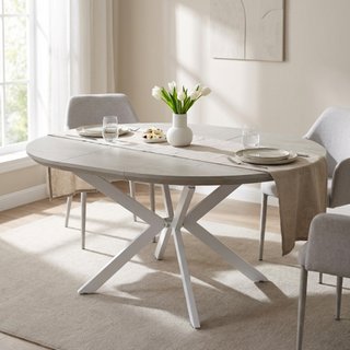 Tavolo da Pranzo Rotondo Allungabile 120/160x120cm