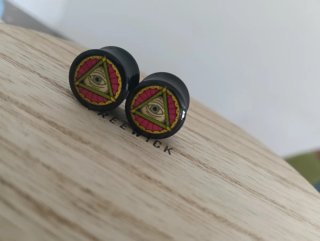 Dilataciones plug 12mm Ojo que todo lo ve acrílico
