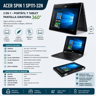 Acer Spin 1 SP111-32N Portátil Convertible