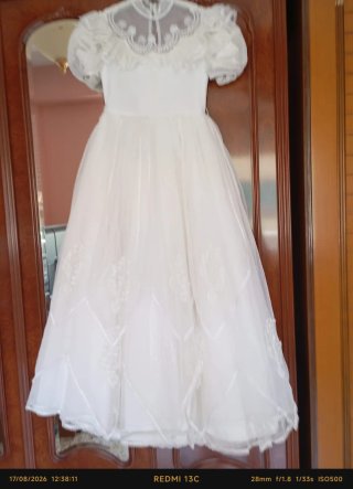 Vestido de niña blanco comunión
