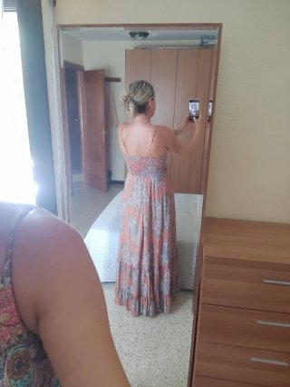 Vestido largo estampado verano