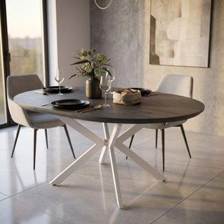 Tavolo da Pranzo Rotondo Allungabile 120/160x120cm