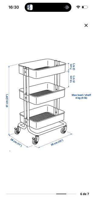 Carro Cocina Raskog Ikea Blanco