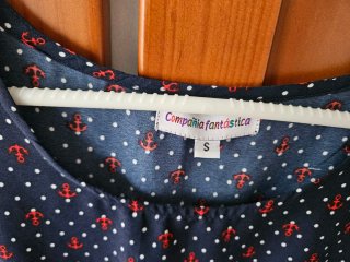 Vestido Verano Estampado Anclas Talla S